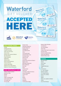 Waterford Gift Voucher Participating Businesses December 2020