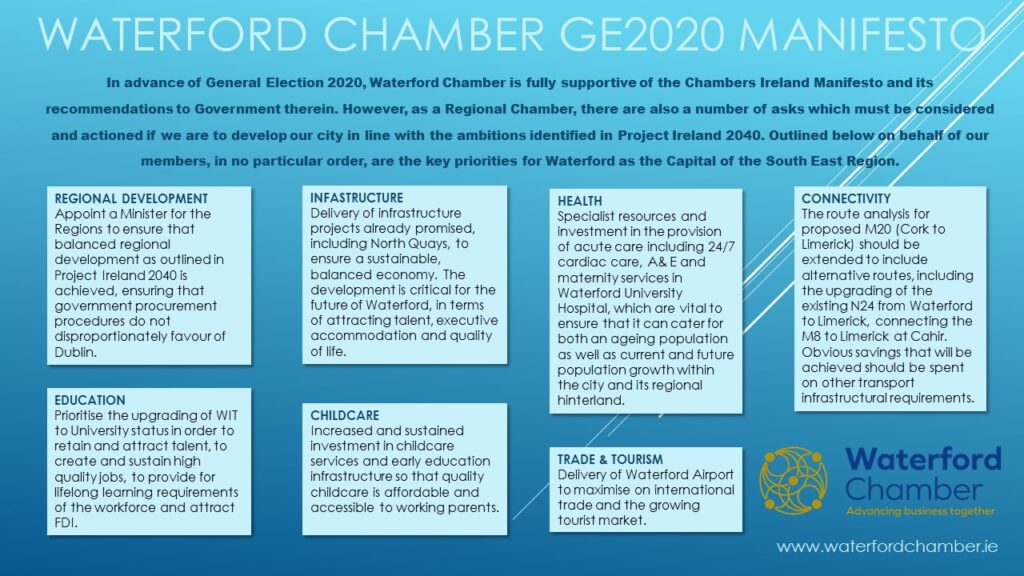 Waterford Chamber GE2020 Manifesto