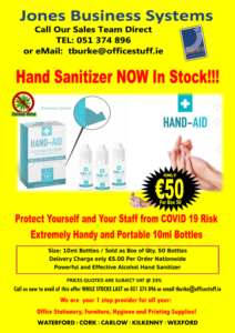 Jones Business Systems Hand Sanitizer