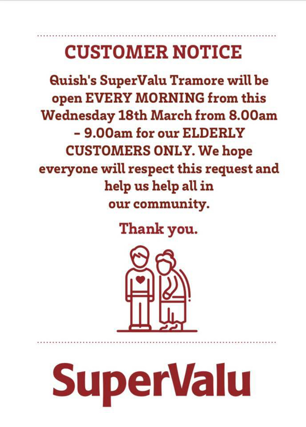 Quishs SuperValu opening elderly