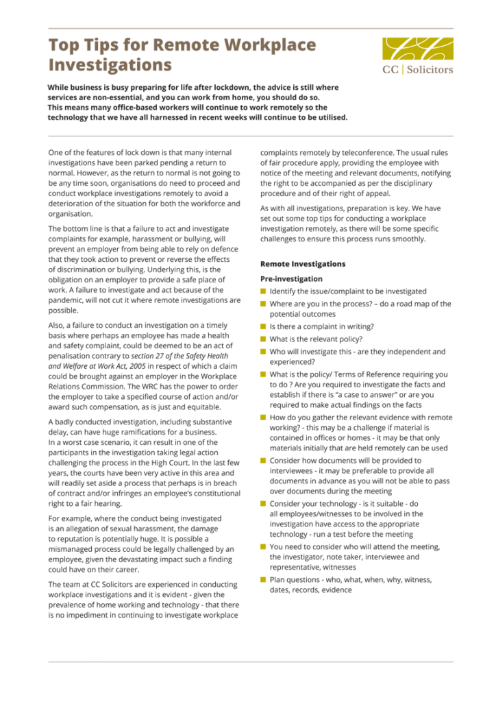 CC Solicitors Top Tips for Remote Workplace 1