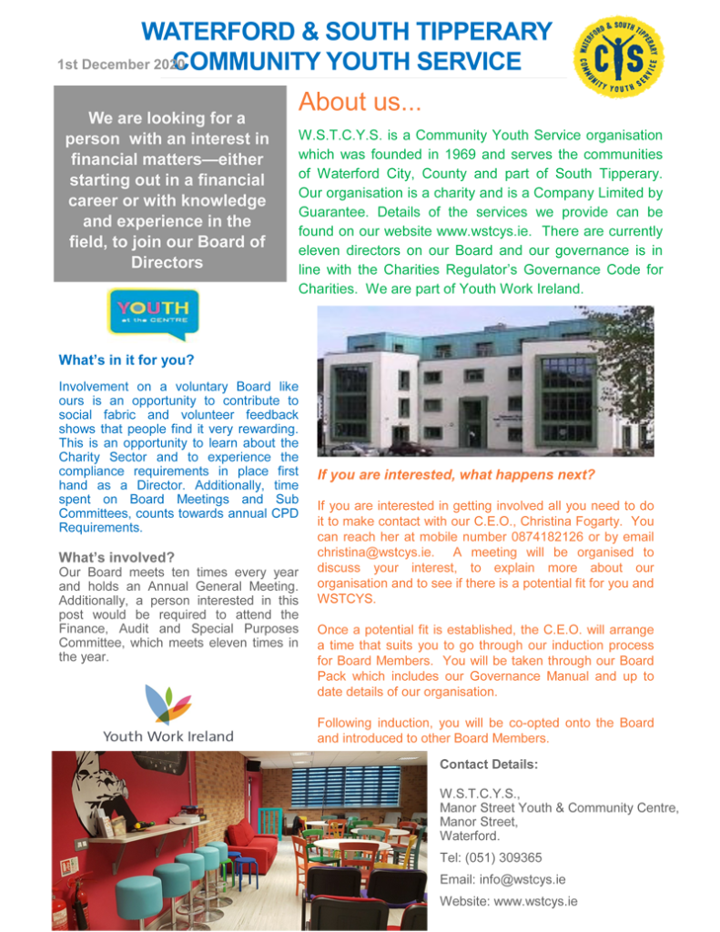 WSTCYS Board Recruitment